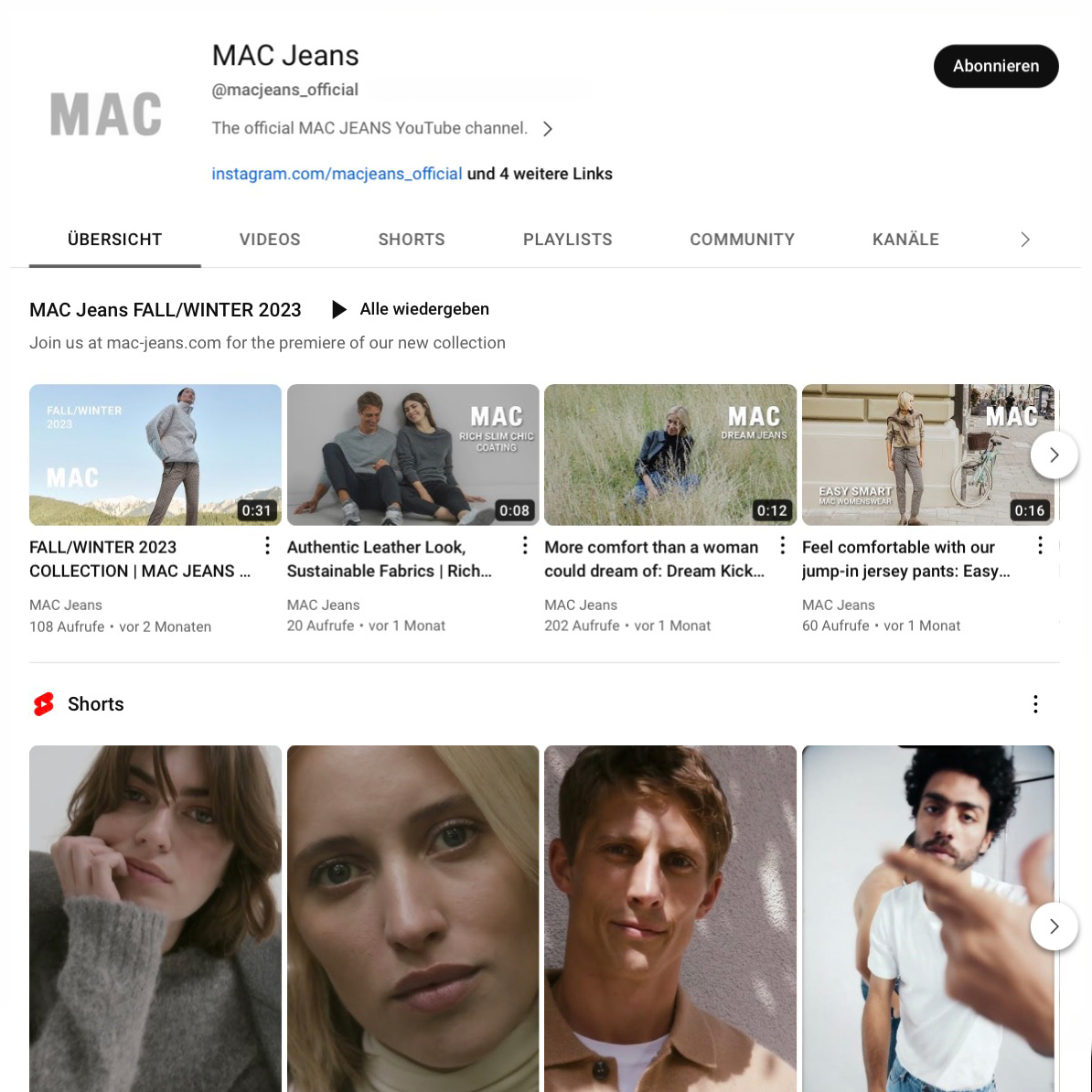 Preview image for Trends, Highlights und einmalige Einblicke: der offizielle MAC Jeans YouTube-Kanal